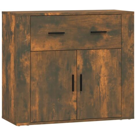 vidaXL Credenza Rovere Fumo 104x35x70 cm in Legno Multistrato