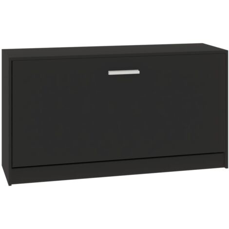 Scarpiera Nera 80x24x45 cm in Legno Multistrato vidaXL