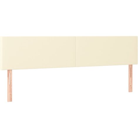 vidaXL Testiera 2 pz Crema 80x5x78/88 cm in Similpelle