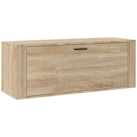 vidaXL Scarpiera a Muro Rovere Sonoma 100x35x38cm in Legno Multistrato