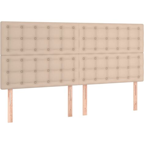 vidaXL Testiera Cappuccino 160x5x118/128 cm in Similpelle