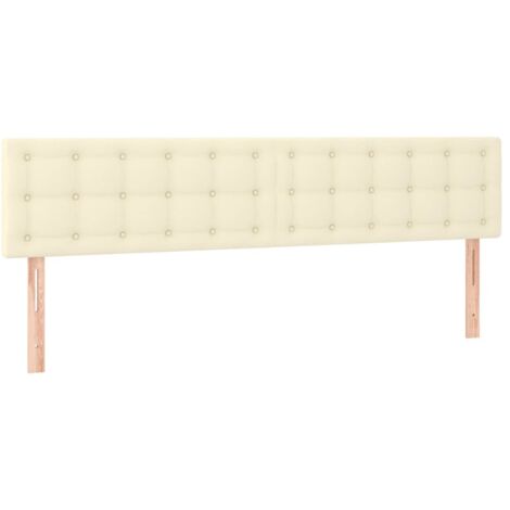 Testiera 2 pz Crema 90x5x78/88 cm in Similpelle vidaXL