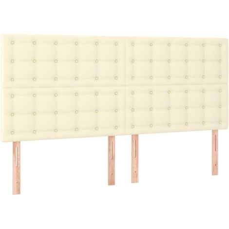Testiera Crema 200x5x118/128 cm Similpelle vidaXL