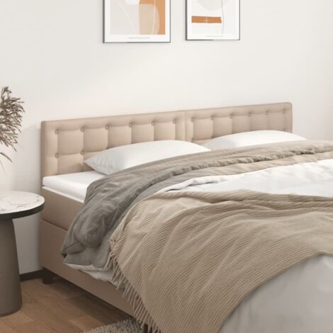 vidaXL Testiere 2 pz Cappuccino 90x5x78/88 cm in Similpelle