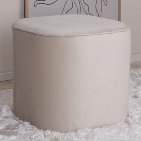 King Home Pouf Comodone 65x62h cm sfoderabile bianco