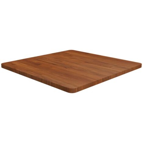 vidaXL Piano Tavolo Quadrato Marrone Scuro 70x70x2,5cm Rovere Trattato