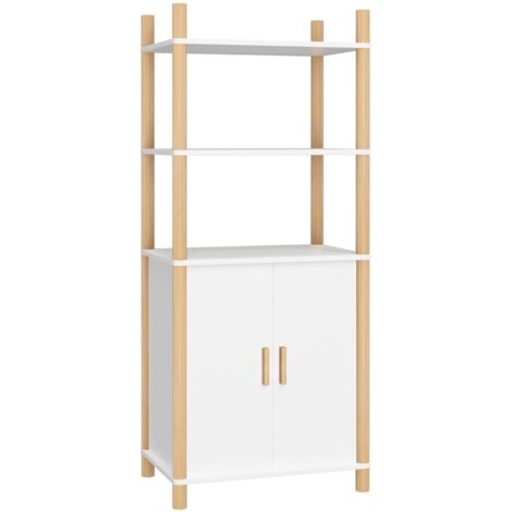 Credenza Bianca 88x30x70 cm in Legno Multistrato