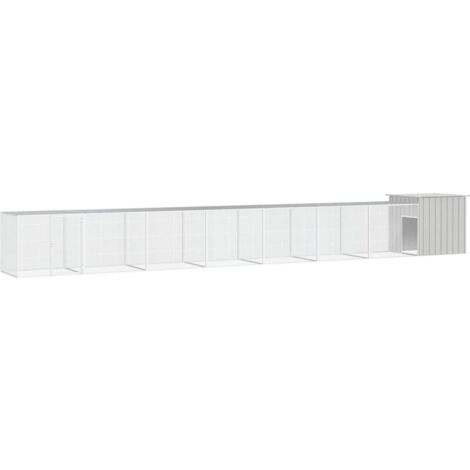 Gabbia per Polli Grigia 800x91x100 cm Acciaio Zincato vidaXL