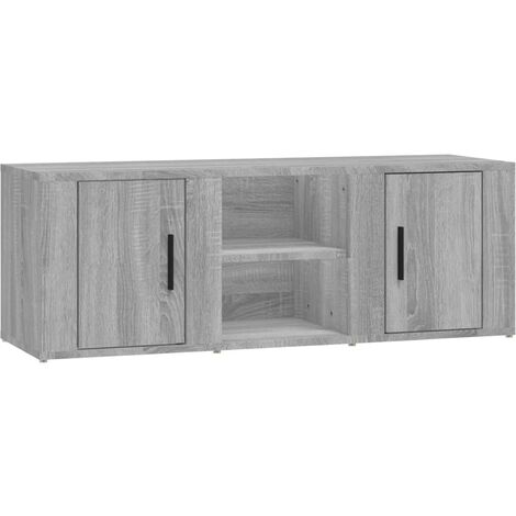 Mobile TV Grigio Sonoma 100x31,5x35 cm in Legno Multistrato vidaXL (1/5)