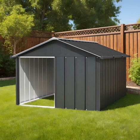 vidaXL Casetta per Cani Antracite 116,5x153x81,5 cm Acciaio Zincato