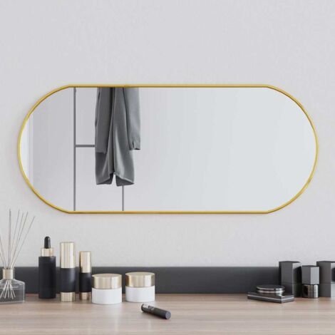 Specchio da Parete Dorato 70x30 cm Ovale vidaXL