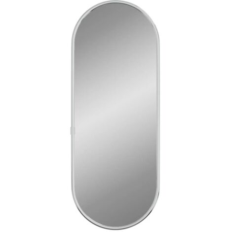 Specchio da Parete Argento 40x15 cm Ovale vidaXL