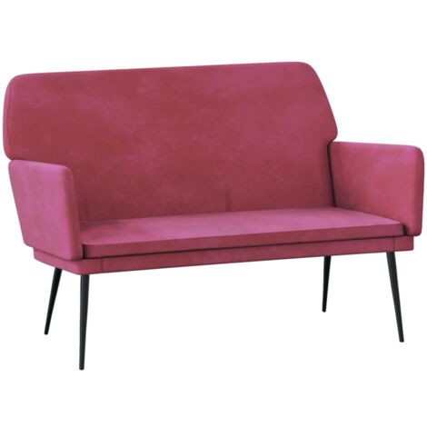 vidaXL Panca Rosso Vino 108x79x79 cm in Velluto (1/5)