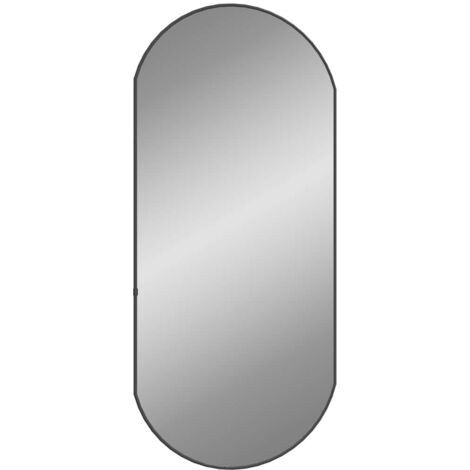 vidaXL Specchio da Parete Nero 90x40 cm Ovale