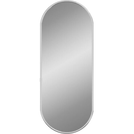 Specchio da Parete Argento 50x20 cm Ovale vidaXL