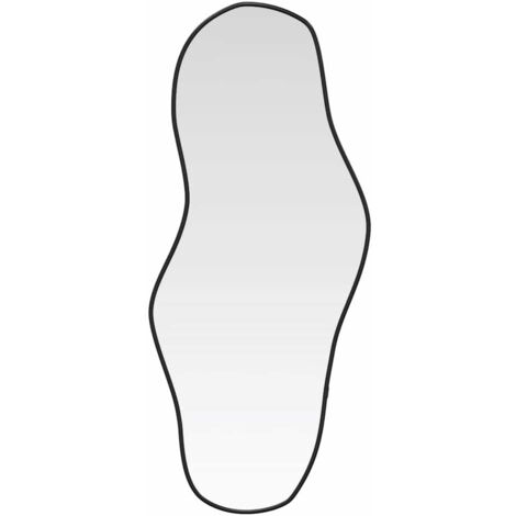Vidaxl – Specchio da parete nero 100x45 cm – Vetro con telaio in PVC – Spessore vetro 4 mm – Montaggio a parete per spazi limitati (1/5)