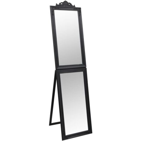 Specchio Autoportante Nero 40x160 cm vidaXL