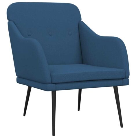 vidaXL Poltrona Blu 63x76x80 cm in Tessuto