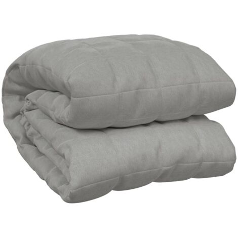 vidaXL Coperta Ponderata Grigia 150x200 cm 11 kg Tessuto