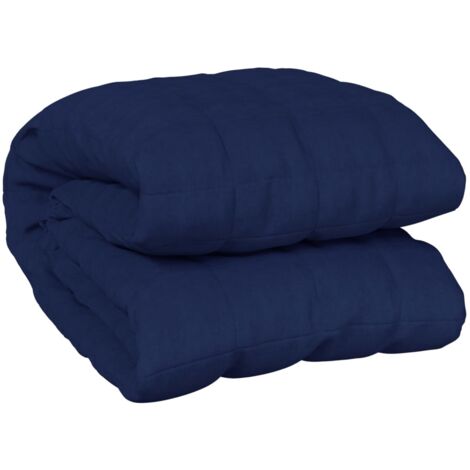 vidaXL Coperta Ponderata Blu 220x260 cm 15 kg Tessuto