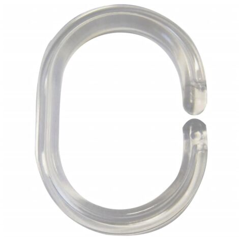 Anelli Per Tenda Doccia RIDDER 494010 - 12 Pezzi In Plastica, Bianchi 4x0,5x6 Cm, Made In Germany - 4
