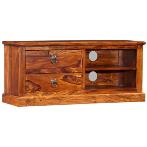Mobile Porta TV in Legno Massello di Acacia 90x30x40 cm vidaXL (1/5)
