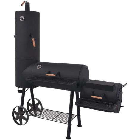 Barbecue a Carbonella con Ripiano Inferiore Nero XXL vidaXL