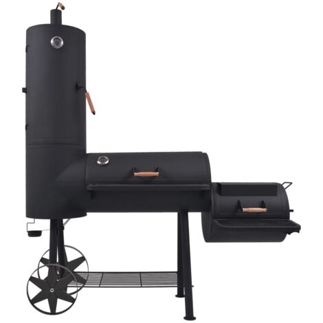 Barbecue a Carbonella con Ripiano Inferiore Nero XXL vidaXL