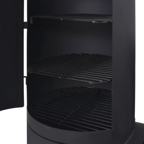 Barbecue a Carbonella con Ripiano Inferiore Nero XXL vidaXL