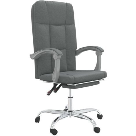 Sedia da Ufficio Reclinabile Grigio Scuro in Tessuto vidaXL (1/5)