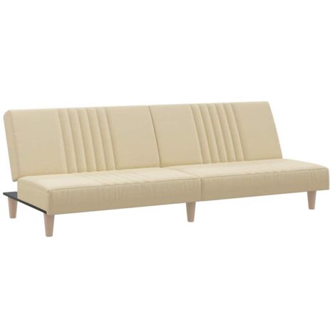 vidaXL Divano Letto Crema in Tessuto