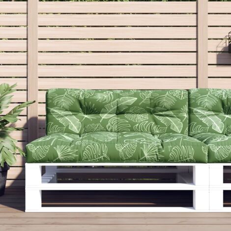 Furniture Limited - Cuscini per Pallet 2 pz Motivo a Foglie
