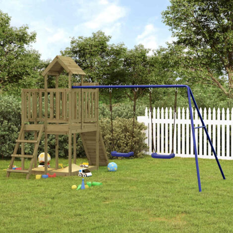 vidaXL Set da Gioco da Esterno in Legno di Pino Impregnato