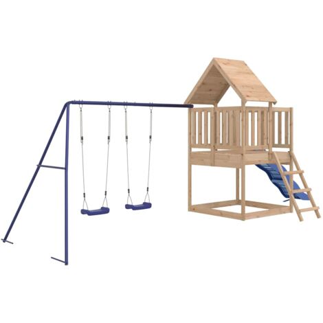 vidaXL Set da Gioco da Esterno in Legno Massello di Pino