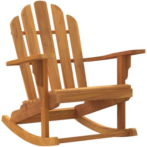 vidaXL Sedia Dondolo Adirondack da Giardino 79x100x103cm Massello Teak (1/5)
