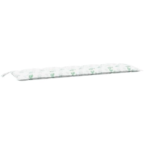 vidaXL Cuscino per Panca a Foglie 180x50x7 cm in Tessuto Oxford
