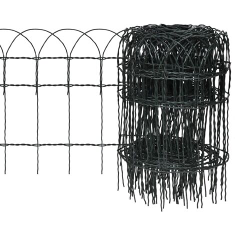 Recinzione per Giardino in Ferro Verniciato a Polvere 25x0,4 m vidaXL
