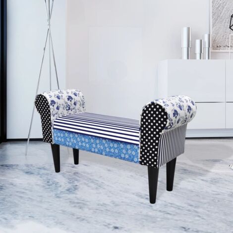 vidaXL Panca con Schienale Nera 119,5x64,5x75 cm in Velluto
