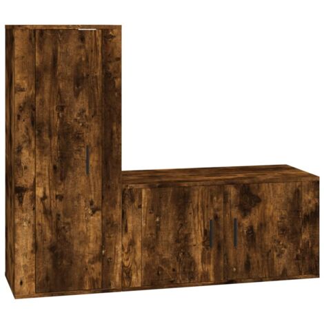 VidaXL Libreria 4 Ripiani In Rovere Artigianale – 36x30x143 Cm – Mobile Porta Libri In Truciolato, Con Fissaggio A Parete