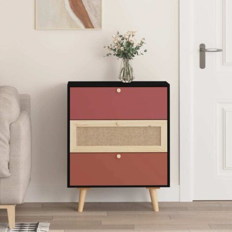 Credenza Con Cassetti Bianco 100,5x35x98,5 Cm Legno Multistrato 3328453