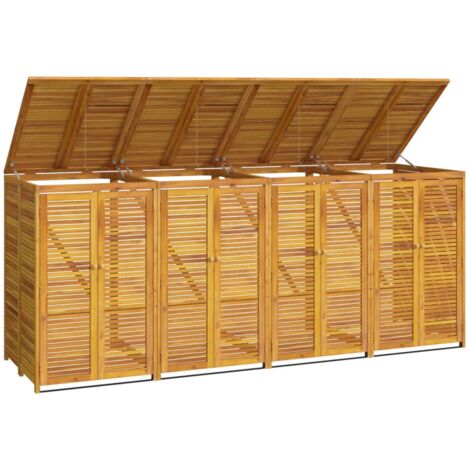 Copribidone Quadruplo 210x89x117 cm in Legno Massello di Acacia vidaXL