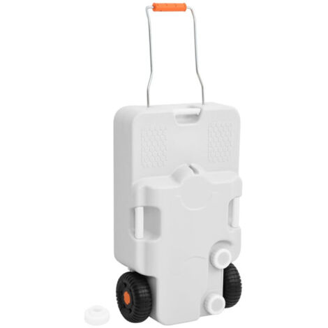 Serbatoio di Acqua con Ruote per Campeggio 30 L Grigio vidaXL