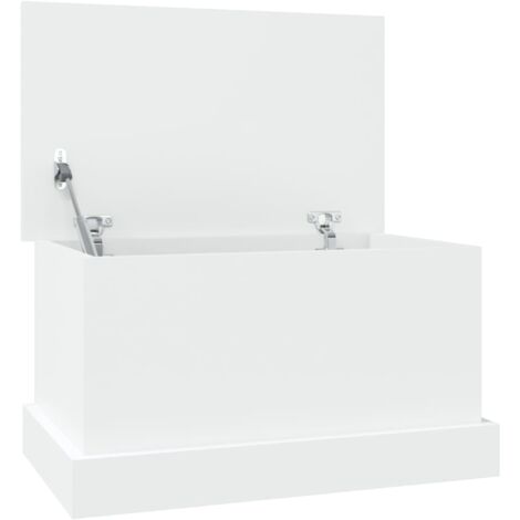 vidaXL Scatola portaoggetti bianca 50x30x28 cm in legno ingegnerizzato (1/5)