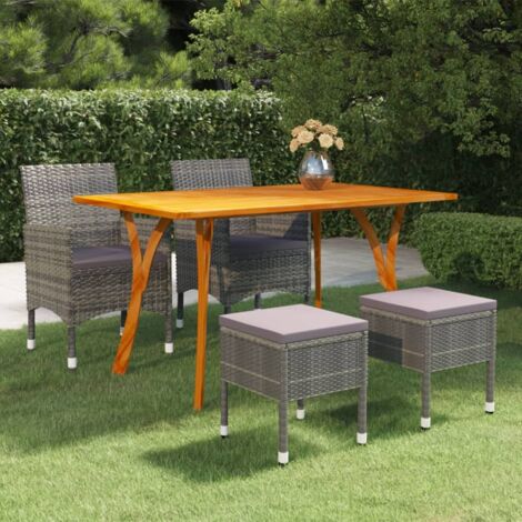 Set Mobili da Pranzo per Giardino 5 pz Grigio vidaXL (1/5)