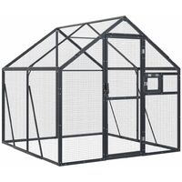 vidaXL Voliera Antracite 1,79x2x1,85 m in Alluminio