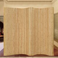 Pannello Divisore per la Stanza in Bambù Naturale 250x165 cm vidaXL - Beige