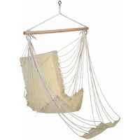 SONGMICS Amaca 210 x 150 cm Dondolo in Tessuto da Campeggio Giardino Portatile con Set di Sospesione Carico Max.300 kg GDC22P