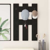 Appendiabiti a muro Rovere Nero 65 x 3 x 100 cm vidaXL