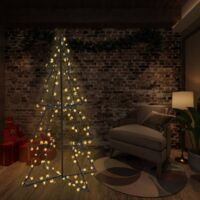 vidaXL Albero di Natale a Cono 240 LED per Interni Esterni 115x150 cm