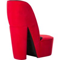 vidaXL Poltrona a Forma di Scarpa con Tacco Design Audace Moderna Comoda Imbottita Morbida Sedia Imbottita Arredo Casa in Similpelle Nera 